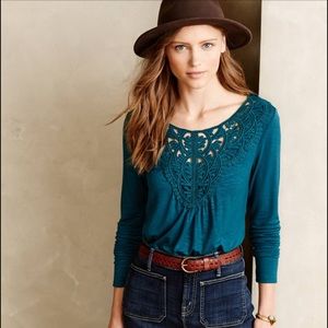 Anthropologie Meadow Rue Bobbinlace Tee